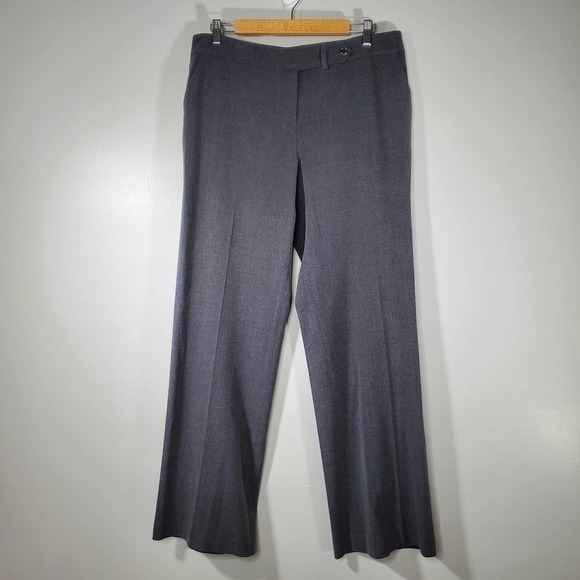 Calvin Klein Classic Fit Straight Leg Stretch Luxe Pants Charcoal Gray Size 12 - Picture 11 of 12